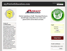 Tablet Screenshot of mypatrioteducation.com